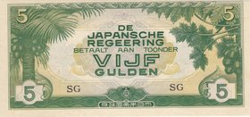 Netherlands Indies 5 Gulden 1942 (Japanese occupation)

P# 124; UNC