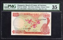 Singapore 10 Dollars 1972 (ND) PMG 35

P# 3c; Choice VF