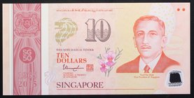 Singapore 10 Dollars 2015 Commemorative

P# 60; № 5 AW 097632; UNC; Polymer