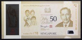 Singapore 50 Dollars 2015 Commemorative

P# 61a; № 50 BB 274178; UNC; Polymer