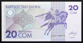 Kyrgyzstan 20 Som 1993

P# 6; № 9/CH 00188870; UNC; "Manas"