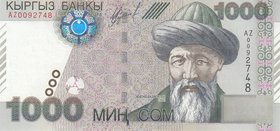 Kyrgyzstan 1000 Som 2000 Replacement Series AZ

P# 18;UNC