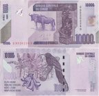 Congo 10000 Francs 2013

P# 103(b); 151x73mm; UNC