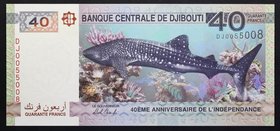 Djibouti 40 Francs 2017 Commemorative

P# New; № AB 0055008; UNC