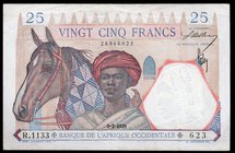 French West Africa 25 Francs 1939

P# 22; VF/XF