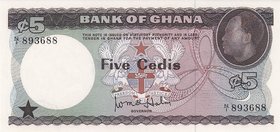Ghana 5 Cedi 1965

P#6a; UNC