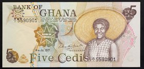 Ghana 5 Cedis 1977

P# 15; № Q/1 5590901; UNC