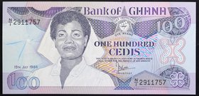 Ghana 100 Cedis 1986

P# 26; № N/1 2911757; UNC