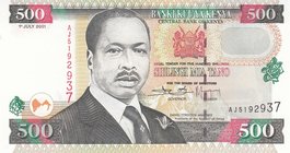 Kenya 500 Shillings 2001

P# 39 d; UNC