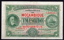 Mozambique 1 Escudo 1921

P# 66b; VF