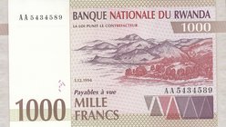 Rwanda 1000 Francs 1994

P# 24; UNC