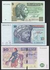 Tunisia Lot of 3 Banknotes 1992 -1994

P# 86 - 88