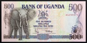 Uganda 500 Shillings 1991

P# 33; № AG 299975; UNC