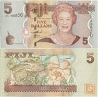 Fiji 5 Dollars 2007

P# 110(b); 135x67mm; UNC
