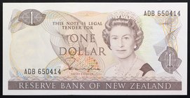 New Zealand 1 Dollar 1981 - 1985

P# 169a; № ADB 650414; UNC; Sign. Hardie