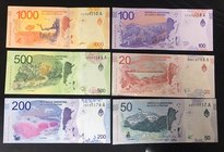 Argentina 20 & 50 & 100 & 200 & 500 & 1000 Pesos 2016 - 2018

P# 361, 362, 363, 364, 365, 366; UNC; Prefix A; Full "Animals" Set 6 PCS