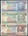 Barbados Lot of 3 Banknotes 1999 -2000

P# 54 61 62
