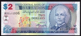 Barbados 2 Dollars 2007

P# 66b; # H51472996; UNC