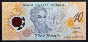 Brazil 10 Reais 2000 Commemorative

P# 248a; № A 0001033044 D; UNC; Polymer