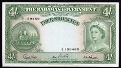 Bahamas 4 Shillings 1953 (ND)

P# 13c; XF