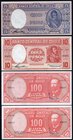 Chile Lot of 4 Banknotes 1958 - (1961)

5-10 Pesos, 100 Pesos (x2); P# 119, 120, 127a, 127a; AUNC-UNC