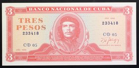 Cuba 3 Pesos 1988

№ CD05 233418; UNC; "Che Guevara"