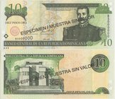 Dominican Republic 10 Pesos 2001

P# 165(s2);156x67mm; UNC