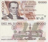 Ecuador 10,000 Sucres 1998

P# 127(c); 156x67mm; UNC