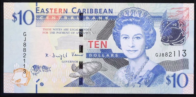 East Caribbean States 10 Dollars 2016

P# NEW; № GJ882113; UNC