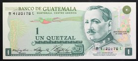 Guatemala 1 Quetzal 1977

P# 59; № B 4120178 L; UNC