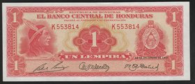 Honduras 1 Lempira 1951

#K553814; P# 45b; aUNC