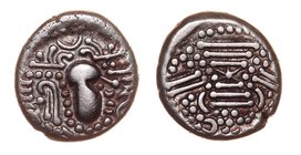 Ancient World Indo-Sasanian "Gadhaiya Paisa" Drachm 950-1050 AD

MNI# 424; Billon 4.29g 16mm; Coinage Chaulukya Series of Saurashtra and Gujarat