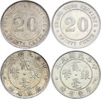 China - Kwangtung Lot of 2 Coins

20 Cents 1912 (1), 1920 (9); Y# 423; Silver
