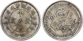 China - Fukien 20 Cents 1923

Y# 381; (obverse rosettes at sides, dot in middle of rosette center; reverse rosettes at sides); Silver