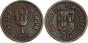 India Portuguese 1 Tanga 1934 Rare

KM# 19