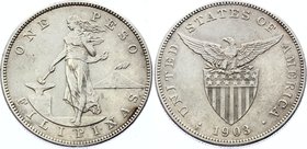 Philippines 1 Peso 1903 S

KM# 168; Silver