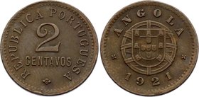 Angola 2 Centavos 1921

KM# 61; XF