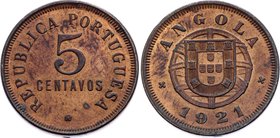 Angola 5 Centavos 1921

KM# 62; UNC Full Mint Luster