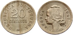 Angola 20 Centavos 1921

KM# 64; XF+
