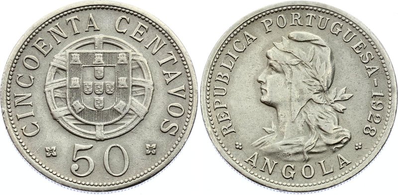 Angola 50 Centavos 1927

KM# 69; XF