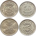 Angola Lot of 2 Coins

50 Centavos 1950, 5 Escudos 1972