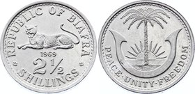 Biafra 2-1/2 Shilling 1969

KM# 4; Aluminium; AUNC
