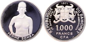 Dahomey 1000 Francs 1971

KM# 4.2; Silver 51,50g, Proof