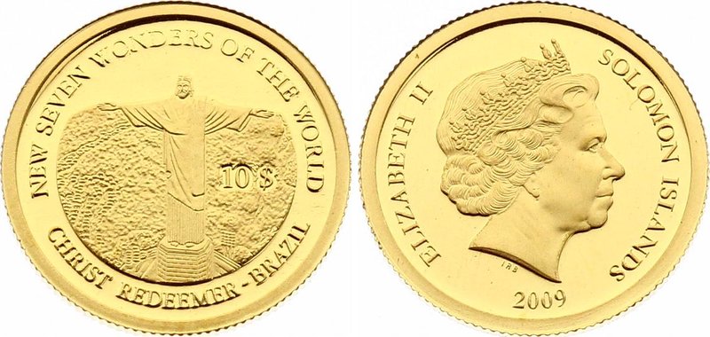 Solomon Islands 10 Dollars 2009

Gold (.999) 1.0g 13.92mm; Proof; New 7 Wonder...