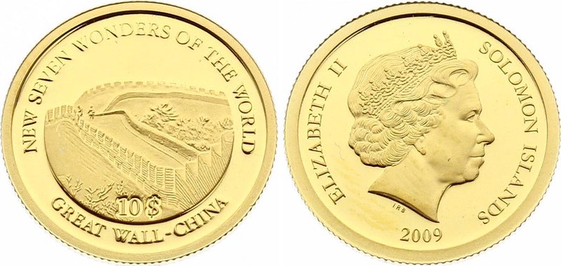 Solomon Islands 10 Dollars 2009

Gold (.999) 1.0g 13.92mm; Proof; New 7 Wonder...