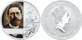 Tuvalu 1 Dollar 2010

KM# 103; Silver; 150th Anniversary of the Birth of Anton Chekhov; With Original Certificate