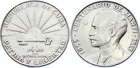 Cuba 1 Peso 1953

KM# 29; Silver; Centennial of Jose Marti