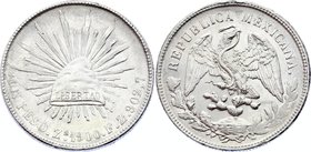 Mexico 1 Peso 1900 Zs FZ

KM# 409.3; Silver