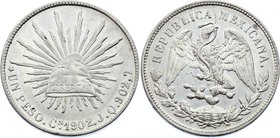 Mexico 1 Peso 1902 Cn JQ

KM# 409; Silver; AUNC