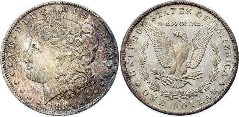 United States 1 Dollar 1884 O

KM# 110; Silver; "Morgan Dollar"; UNC with Nice...